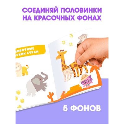 Книги «Наклейки-половинки», набор 4 шт. по 12 стр., А5, Малышарики