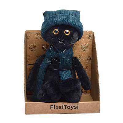 Кот Фикс в шапке с вышивкой В27