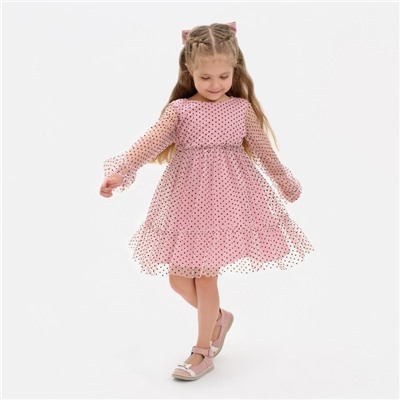 Платье сетка KAFTAN, размер 36 (134-140 см), розовый