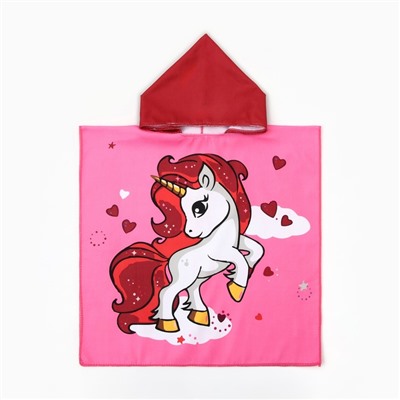 Полотенце - пончо детское LoveLife «Пони», 60×120 см, розовое