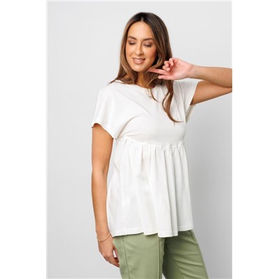 Футболка трикотажная с баской 179 (Молочный)