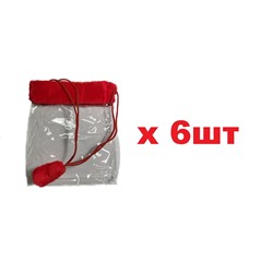 Косметичка Туба прозрачная со шнурком большая 22*20*5см 6шт