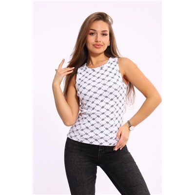 Майка МЖ0063 (Белый, черный)