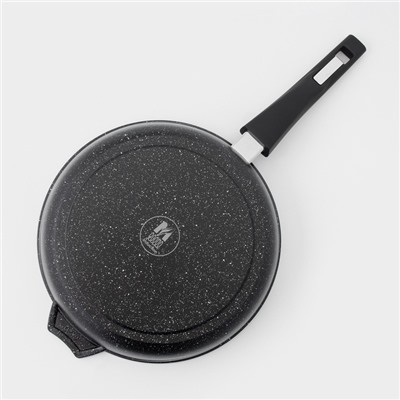 Сковорода Мечта «Гранит Black» Induction Pro, d=26 см, съёмная ручка, антипригарное покрытие, индукция, литой алюминий, чёрный