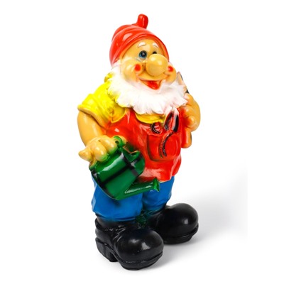 Садовая фигура из гипса «Гном с лейкой», 40×15×26 см