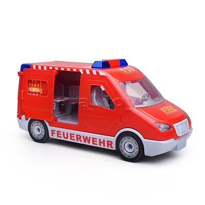 Конструктор "Пожарная Машина" с отверткой (свет,звук) в коробке