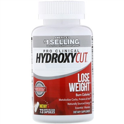 Hydroxycut, Pro Clinical Hydroxycut, для похудения, 72 капсулы с быстрым высвобождением