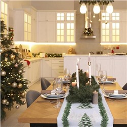 Дорожка столовая "Снежные ели" 45*150 см. хлопок 100%