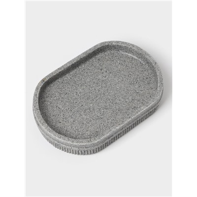 Аксессуары для ванной «Лоск», 4 предмета, дозатор 200 мл, мыльница, 2 стакана, серые