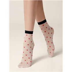 Полиамидные CONTE FANTASY Носки с рисунком «сердечки»