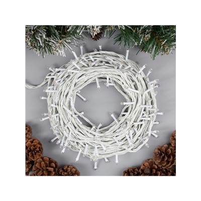 Гирлянда «Нить» 20 м, IP20, белая нить, 200 LED, свечение синее, 8 режимов, 220 В