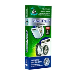 Таблетки для очистки посудомоечных машин Clean&Fresh, 6 таблеток