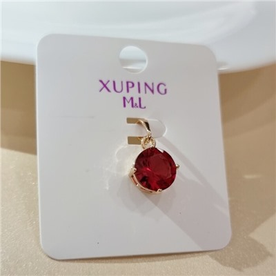 Кулон коллекция "Xuping ML" покрытие позолота, вставка: фианит, цвет: малиновый, арт.101.198