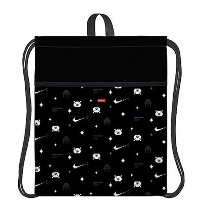 Сумка для сменной обуви 36х47 см "Пиксельный медведь" с карманом на молнии и петлей для подвеса (093921) 21026 Хатбер