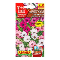 Семена цветов Остеоспермум Звездное сияние карликовый, смесь сортов  Цветущий балкон, Ц/П,10 шт. 109