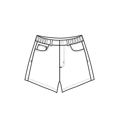 Шорты текстильные джинсовые для девочек