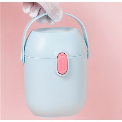 УЦЕНКА Контейнер для хранения детского питания Крокша Я 450 мл., с ложкой, голубой