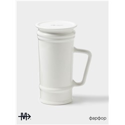 Кружка пивная Magistro OliveQueen, 750 мл, 13×10×18.5 см, фарфор, белая