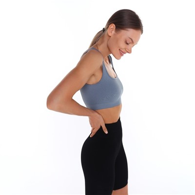 Топ спортивный женский Little Secret, тёмно-серый, размер 42 (S)