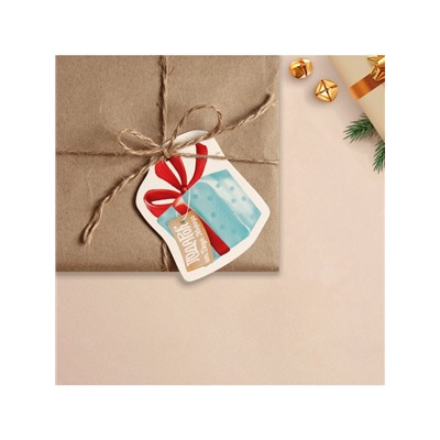 Шильдик на подарок Новый год «Новогодний подарок», 6.5×6 см