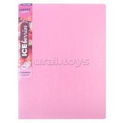 Папка с металлическим прижимом A4 700 мкм. 20 мм лён 1 шт. клубника Trend ICEberries