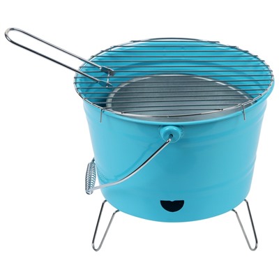 Гриль барбекю портативный, 27×22.5 см, голубой