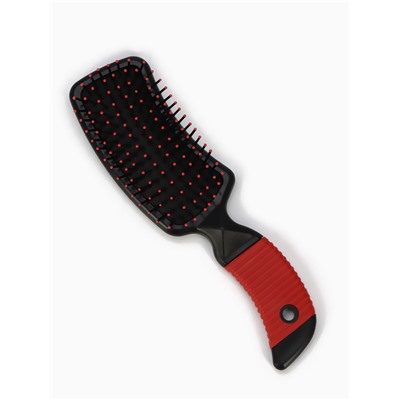 Расчёска массажная, прорезиненная ручка, 5×21(±1) см, МИКС