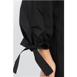 Блуза с завязками Ажур (черная) Б14387-10М