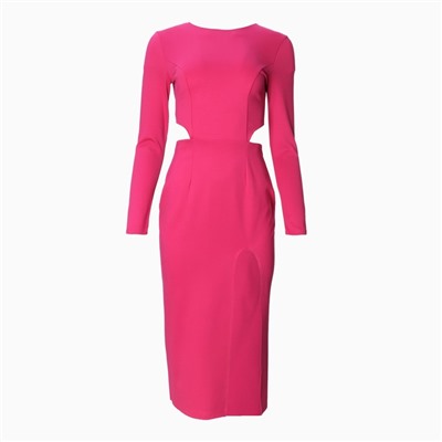 Платье женское с разрезами на талии MIST, размер 44, розовый