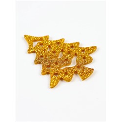 Декор новогодний «Золотые елочки», набор 6 шт.