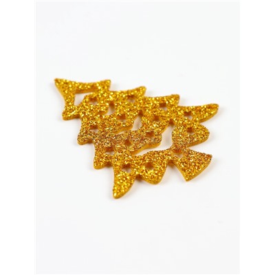 Декор новогодний «Золотые елочки», набор 6 шт.