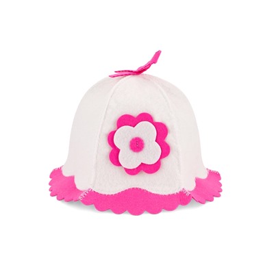 Шапка - шляпка для бани и сауны «Красотка», полиэфир 50%, шерсть 50%, «Добропаровъ»