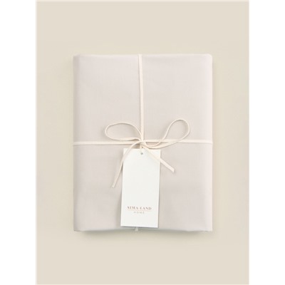 Простыня на резинке 1.5-спальная SL Home, 140×200+30 см, молочная, перкаль