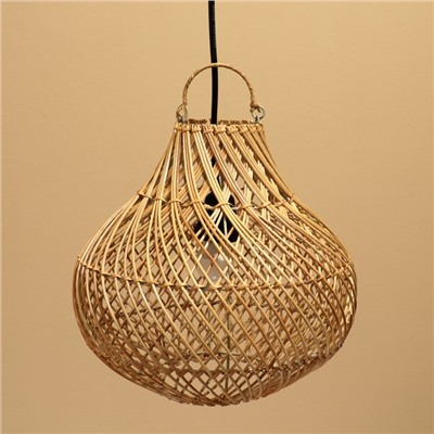 Светильник потолочный из ротанга «Ария», 1×120 Вт, Е27, 30×30×30 см
