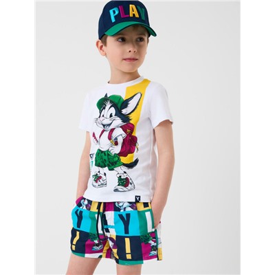 Шорты текстильные плавательные для мальчиков, средней длины