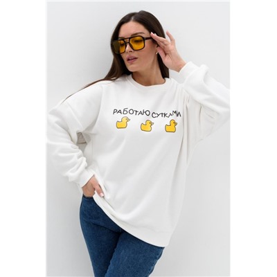 52381 Свитшот женский (Молочный)