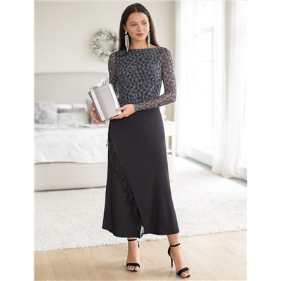 Джемпер с прозрачными рукавами