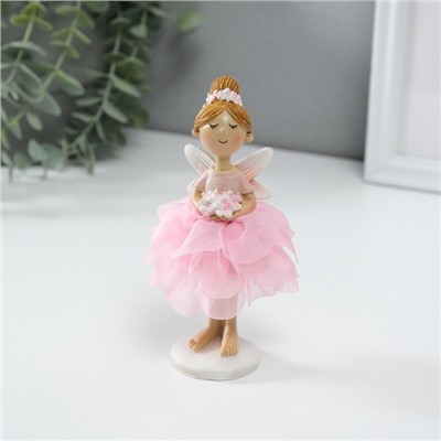 Фигурка полистоун «Девочка фея в цветочном платье с букетом», 8×8×13.5 см, МИКС
