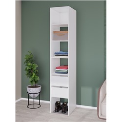 УЦЕНКА Модульная Гардеробная система Модус стеллаж 2.09×0.4×0.52 белая