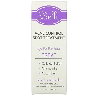Belli Skincare, Acne Control Spot Treatment, 0.5 fl oz (14.75 ml)