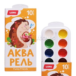 Акварель 10 цветов, Funny Friends, б/к