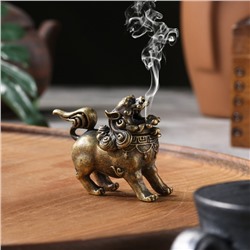 Курильница для благовоний, подставка для конусов TAKE IT EASY «Лев», 5.5×5 см, под бронзу