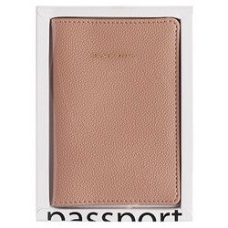 Обложка для паспорта пыльная роза,кожзам 3-619/08 Bruno Visconti