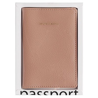 Обложка для паспорта пыльная роза,кожзам 3-619/08 Bruno Visconti