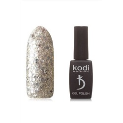 Kodi Гель-лак На прозрачной подложке, с серебристыми блестками разной величины, плотный, 8 мл KRISTALLER, 1107135