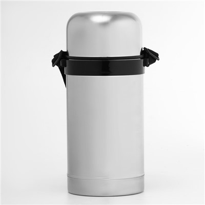 Термос для еды, 1 л, 24×10 см, с широким горлом, нержавеющая сталь, серебристый
