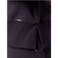 Джемпер из эластичного футера двухнитки с воротом на молнии