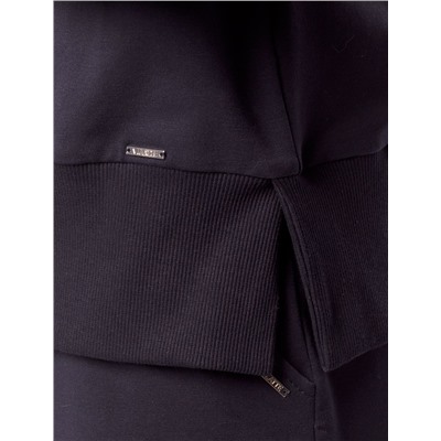 Джемпер из эластичного футера двухнитки с воротом на молнии