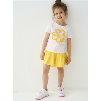 Комплект трикотажный для девочек: фуфайка (футболка), шорты