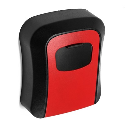 Сейф-ключница кодовая ТУНДРА, металл, пластик, красный